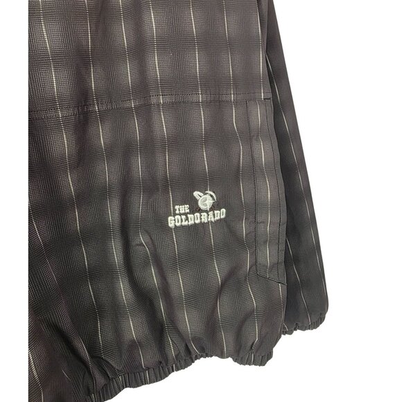 Sunice Y2K Reversible Golf Pullover Jacket Mens L Black/Gray Stripe Windbreaker - Picture 7 of 14